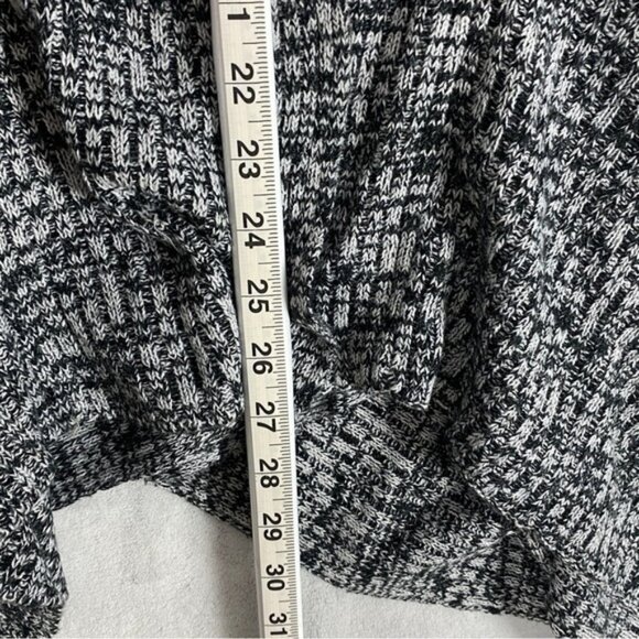 UK2LA Waterfall Front Cardigan Heather Grey Ribbed Knit Sz Small - Picture 8 of 12
